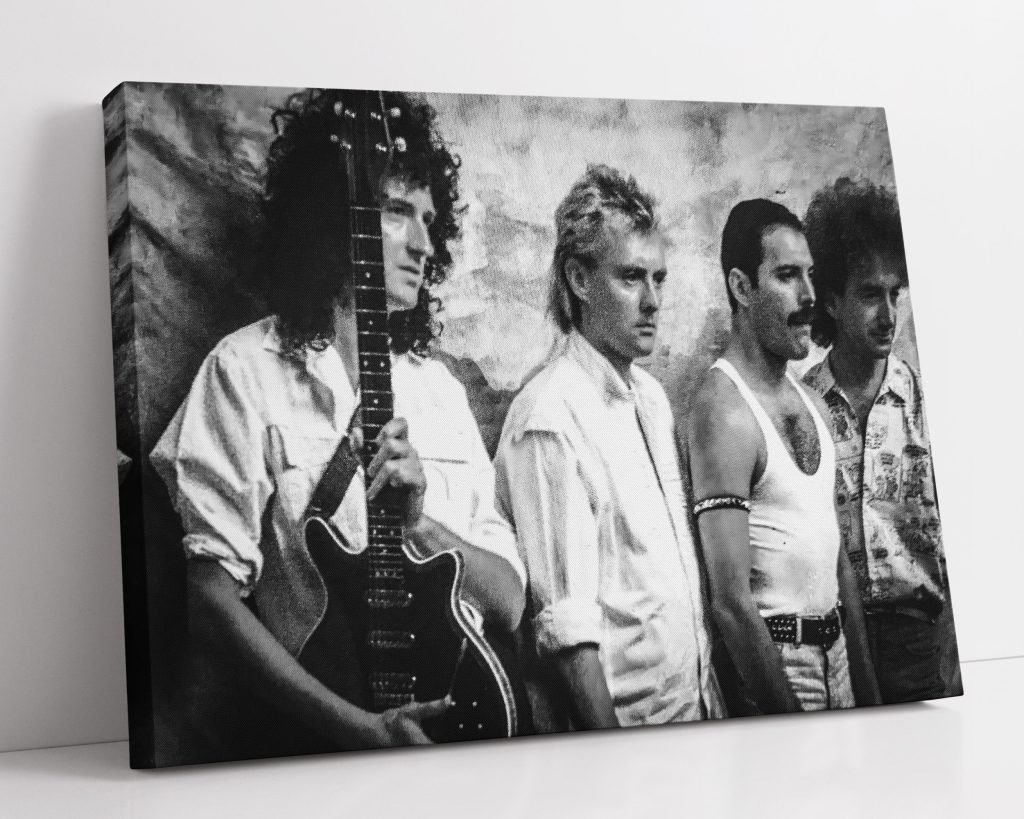 Queen poster, Freddie Mercury and Queen Band Music Canvas wall art print, Gift idea for Rock Music fans - Image 6