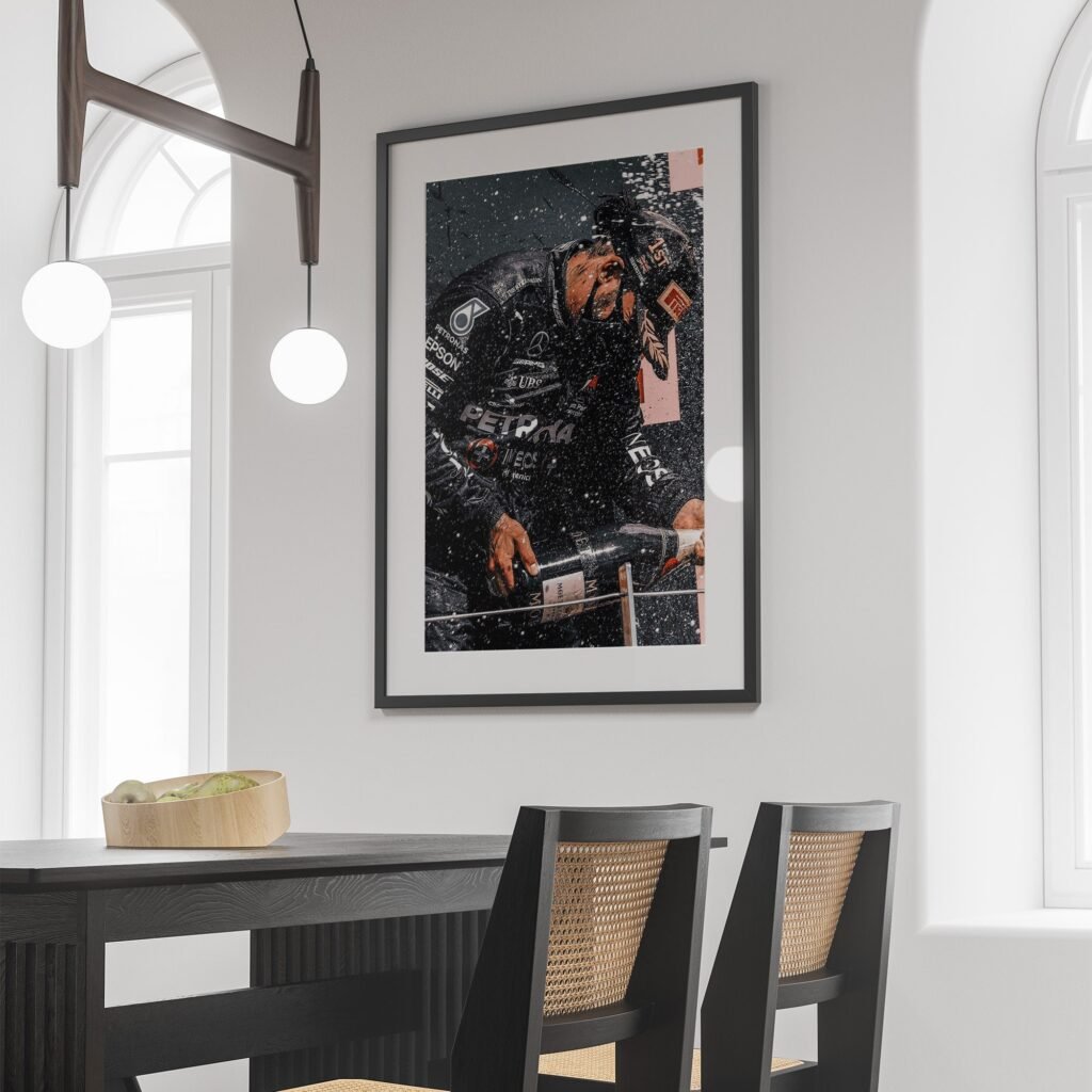 Lewis Hamilton Poster, Formula 1 canvas wall art, print or Mercedes AMG F1, Sports poster - Image 6