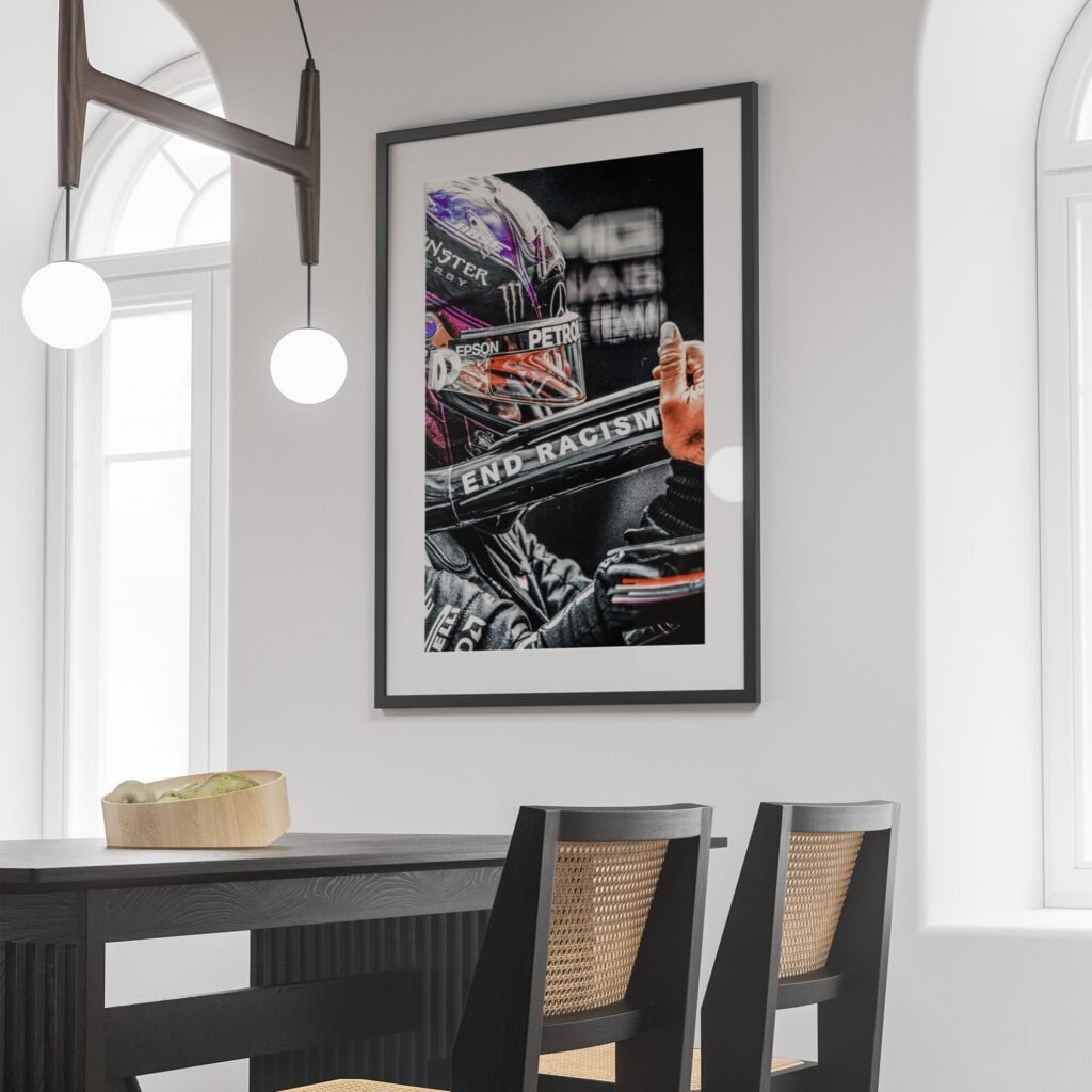 Lewis Hamilton Poster, Formula 1 canvas wall art, print or Mercedes AMG F1, Sports poster - Image 5