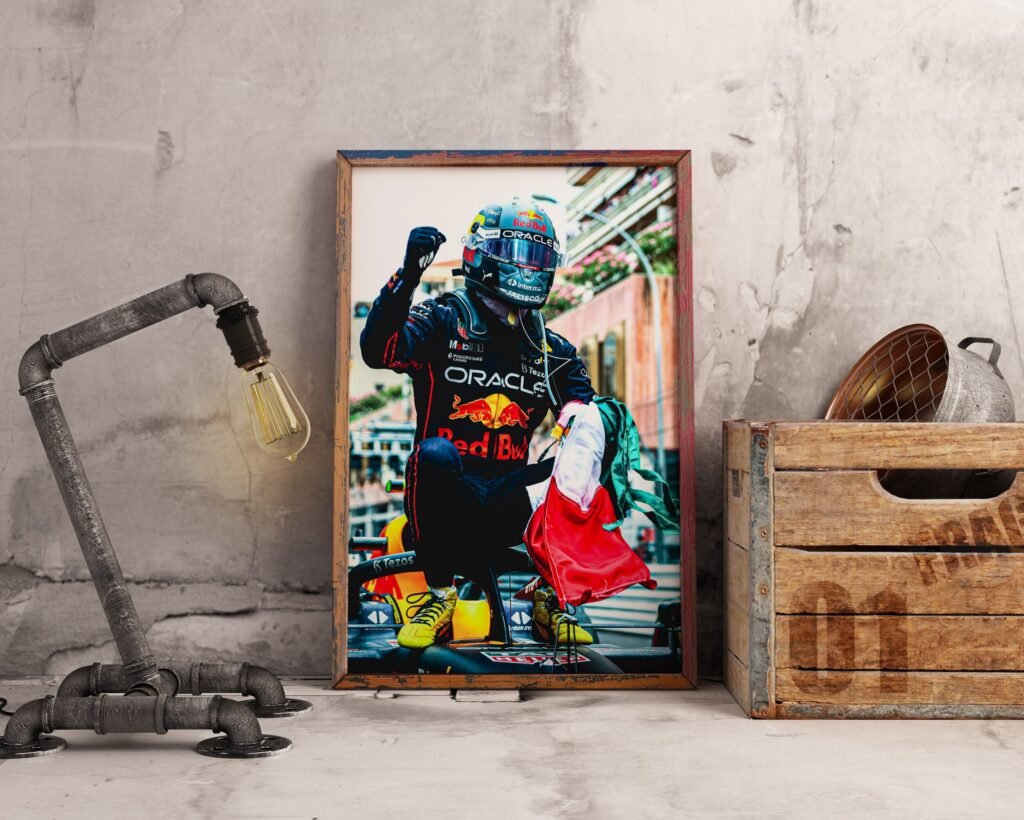 Checo Perez poster, Sergio Perez poster, Formula 1 Canvas Wall Art, F1 Red Bull Racing canvas wall art - Image 8