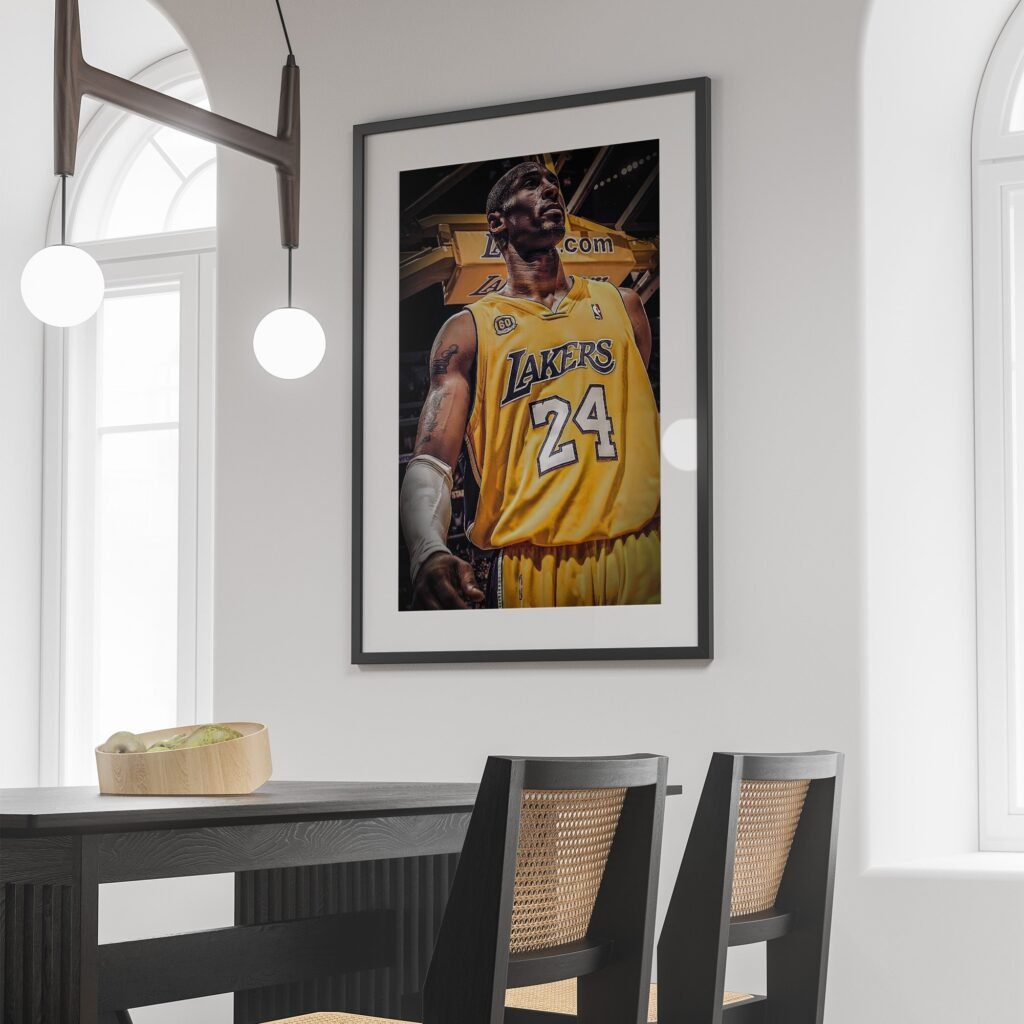 Kobe Bryant Championship Poster, Black Mamba mentality, NBA Lakers Canvas Wall Art, Basketball print - Image 5