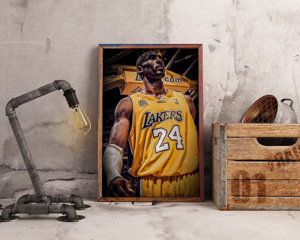 Kobe Bryant Championship Poster, Black Mamba mentality, NBA Lakers Canvas Wall Art, Basketball print - Image 8