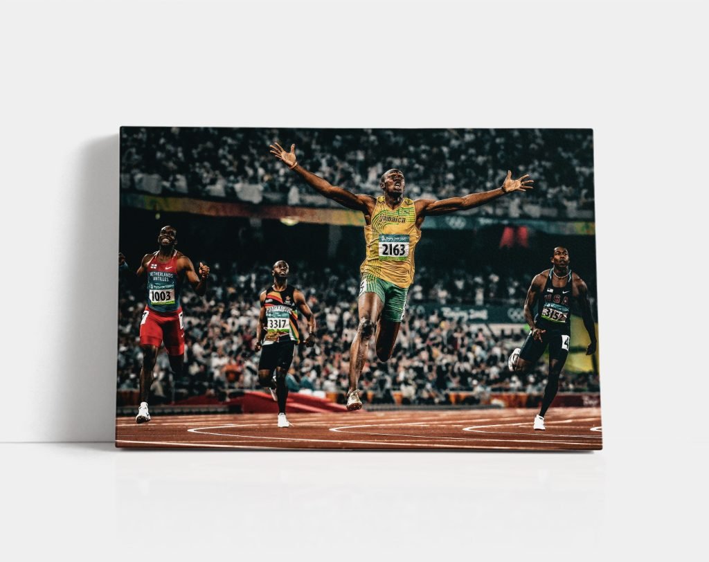 Usain Bolt poster, Jamaica Athletic 100m Sprint king Canvas Wall Art print, Sports poster - Image 6