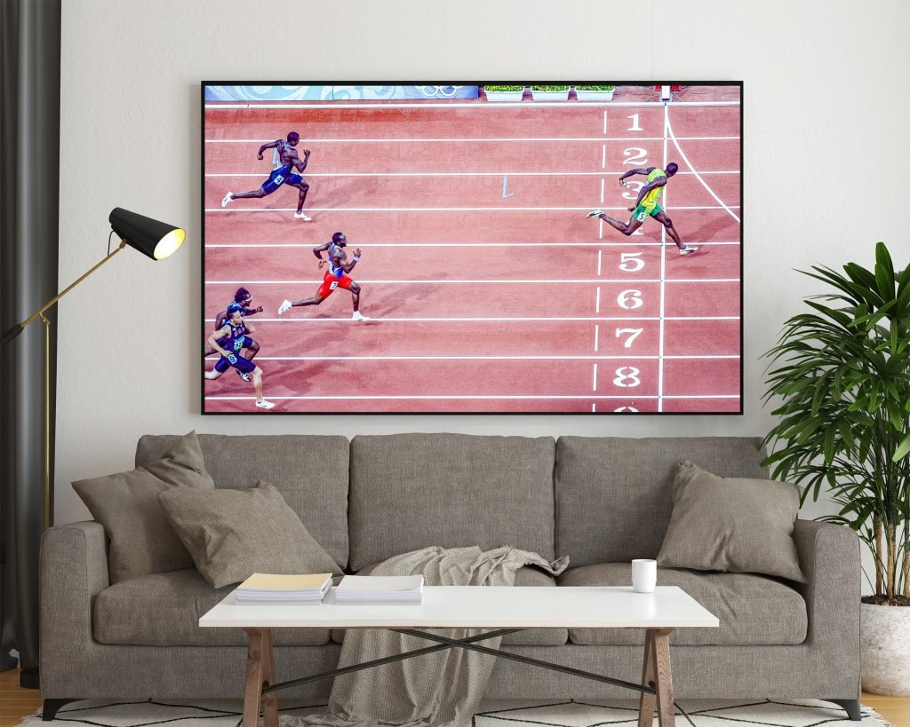 Usain Bolt poster, Athletic World Championship finish line Canvas Wall Art print, Jamaica Sports poster - Image 4