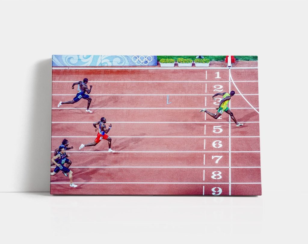 Usain Bolt poster, Athletic World Championship finish line Canvas Wall Art print, Jamaica Sports poster - Image 6