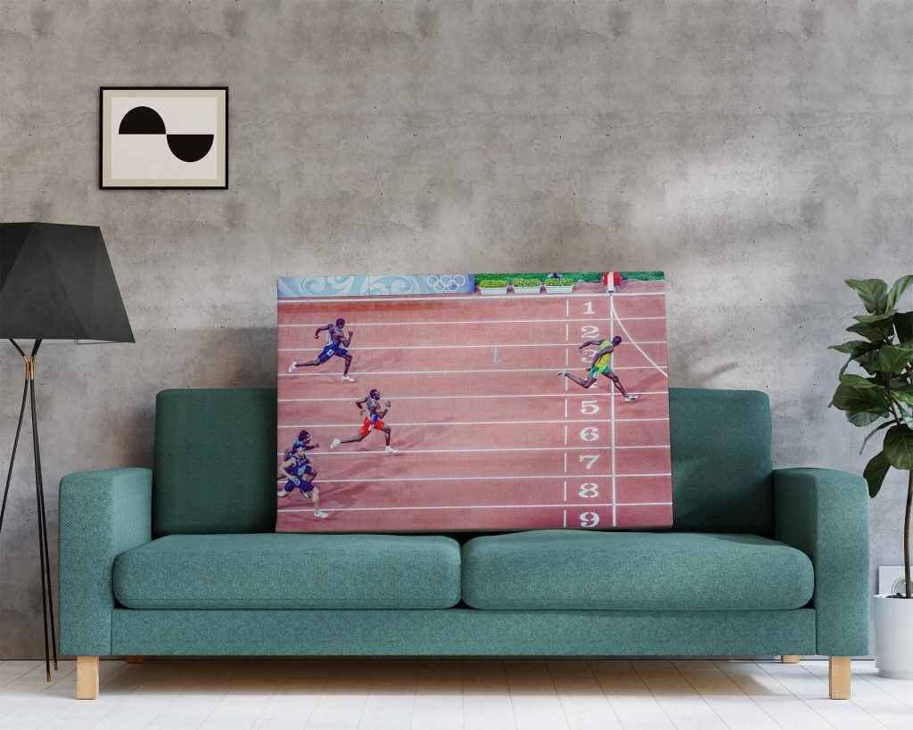 Usain Bolt poster, Athletic World Championship finish line Canvas Wall Art print, Jamaica Sports poster - Image 8