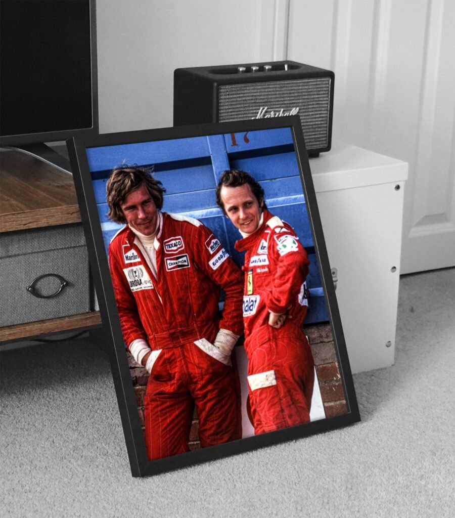 Niki Lauda and James Hunt Poster Print - Ferrari and McLaren Formula 1 Canvas Wall Art - Image 8
