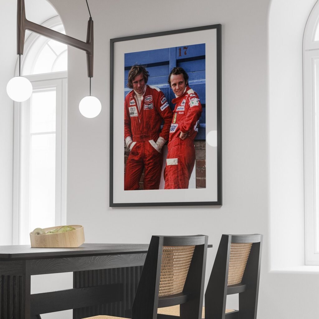 Niki Lauda and James Hunt Poster Print - Ferrari and McLaren Formula 1 Canvas Wall Art - Image 4