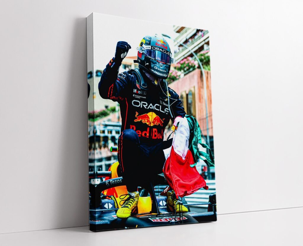 Checo Perez poster, Sergio Perez poster, Formula 1 Canvas Wall Art, F1 Red Bull Racing canvas wall art - Image 4