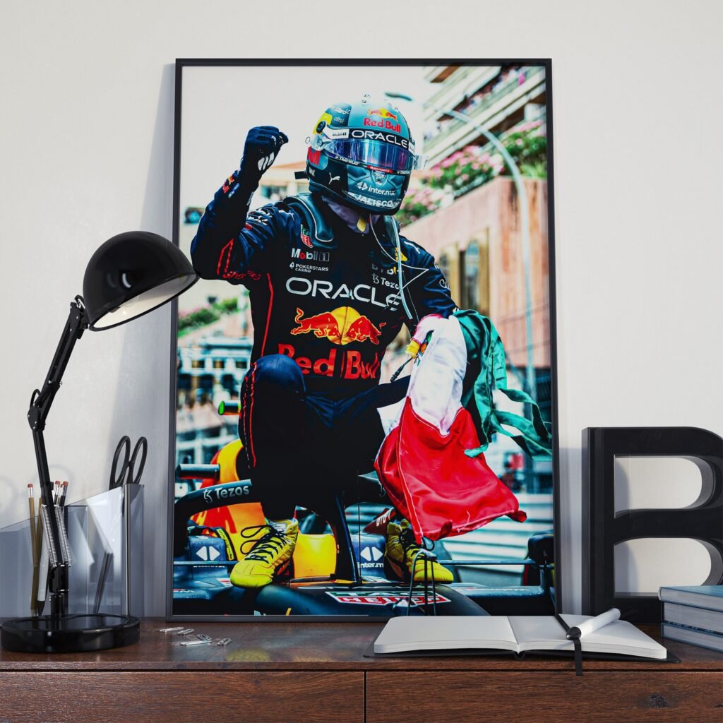 Checo Perez poster, Sergio Perez poster, Formula 1 Canvas Wall Art, F1 Red Bull Racing canvas wall art - Image 7