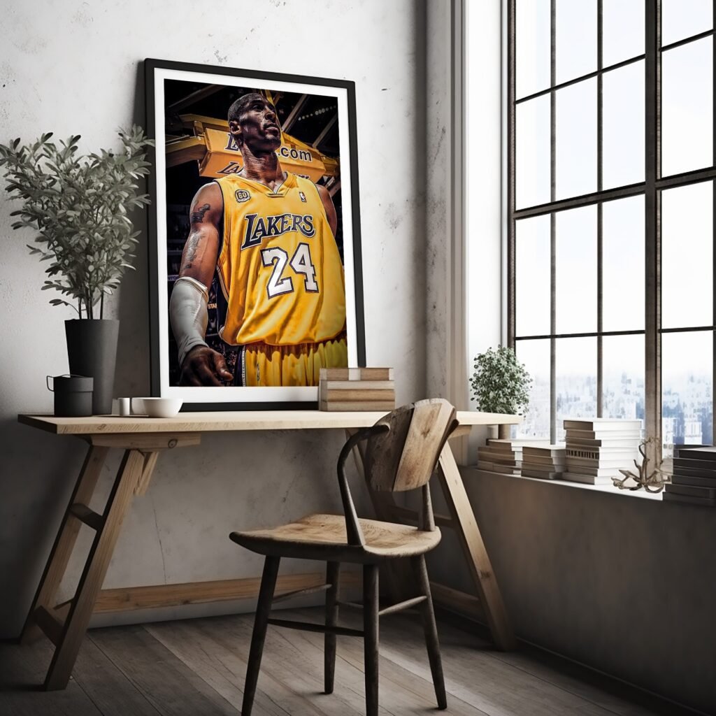 Kobe Bryant Championship Poster, Black Mamba mentality, NBA Lakers Canvas Wall Art, Basketball print - Image 3