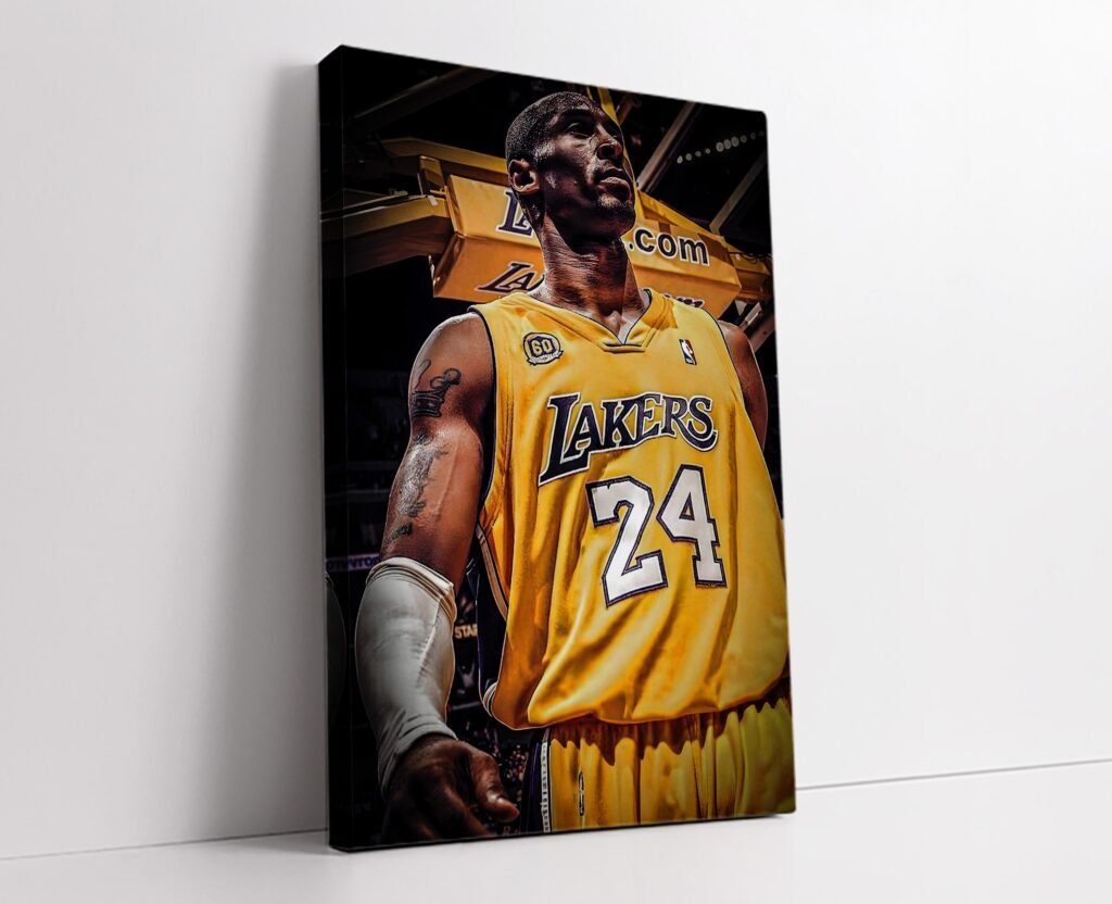 Kobe Bryant Championship Poster, Black Mamba mentality, NBA Lakers Canvas Wall Art, Basketball print - Image 4
