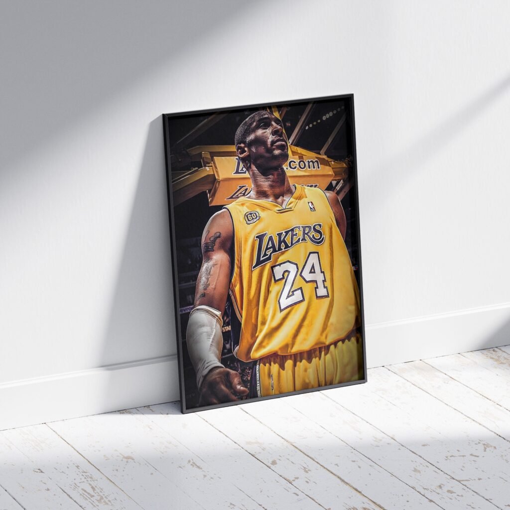 Kobe Bryant Championship Poster, Black Mamba mentality, NBA Lakers Canvas Wall Art, Basketball print - Image 6