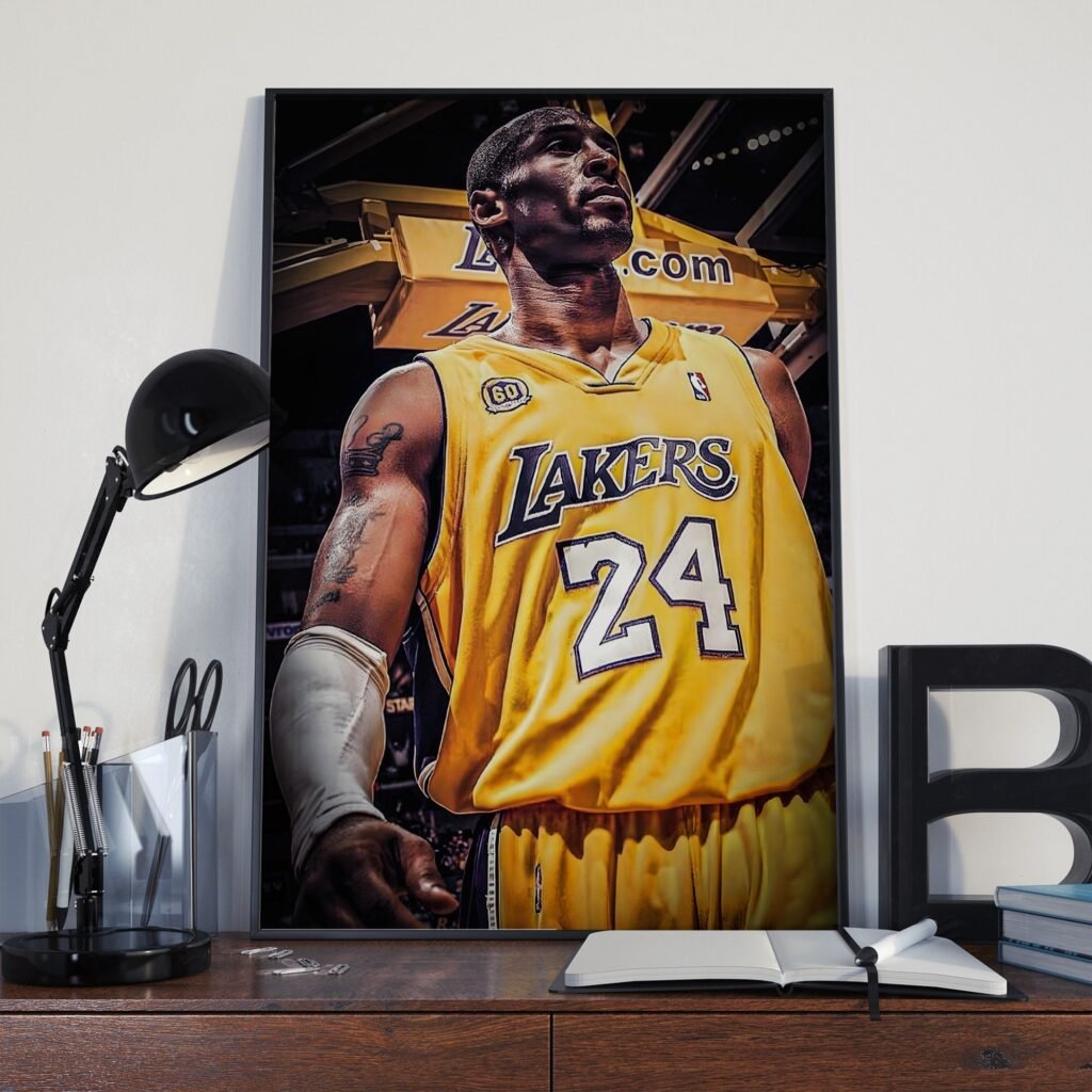 Kobe Bryant Championship Poster, Black Mamba mentality, NBA Lakers Canvas Wall Art, Basketball print - Image 7