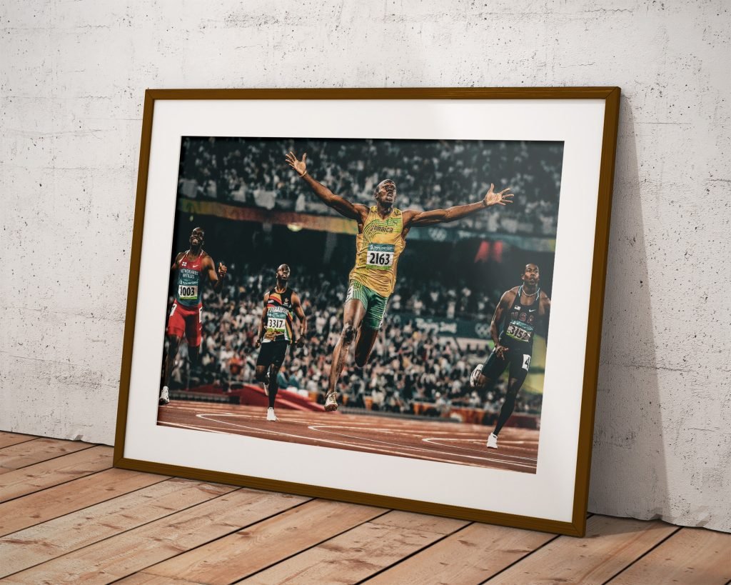 Usain Bolt poster, Jamaica Athletic 100m Sprint king Canvas Wall Art print, Sports poster - Image 7