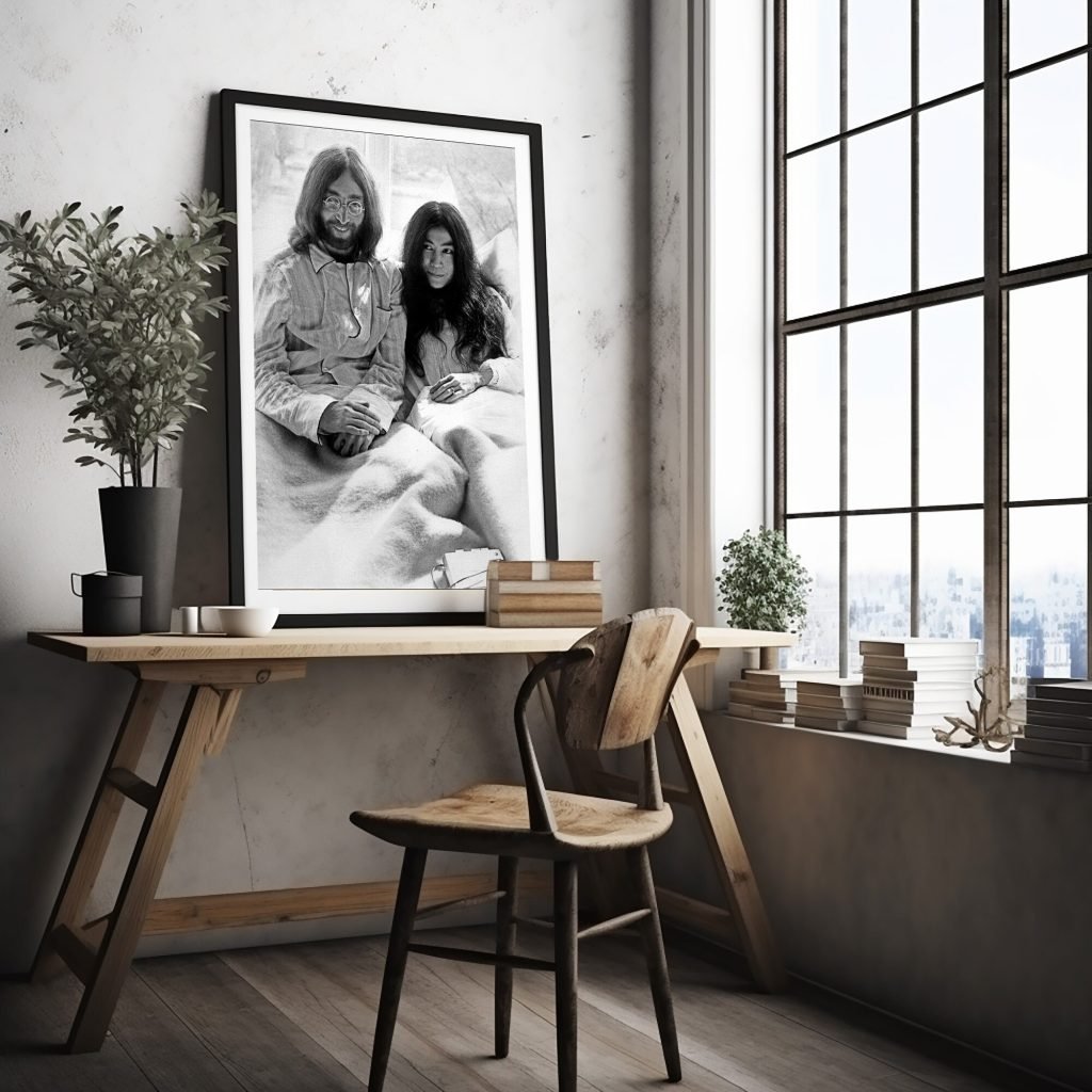 John Lennon and Yoko Ono Music Stars Poster Print or Canvas Wall Art - Image 3