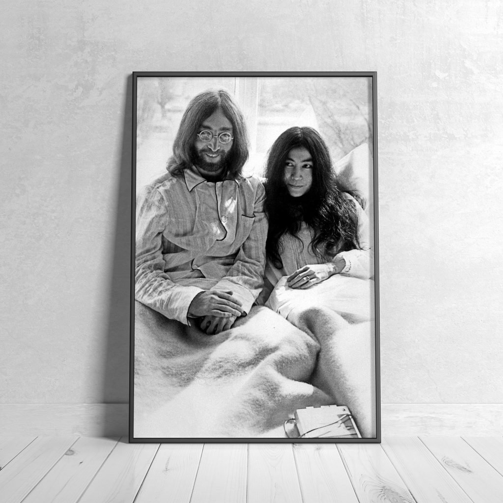 John Lennon and Yoko Ono Music Stars Poster Print or Canvas Wall Art - Image 5