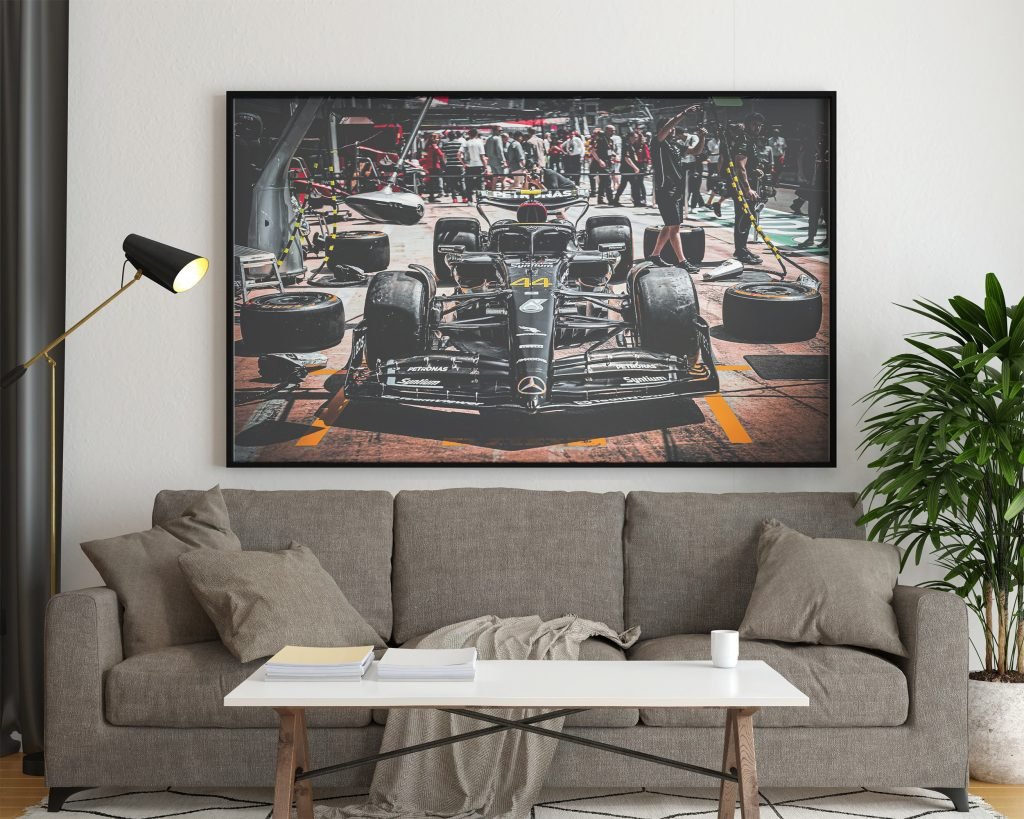 Lewis Hamilton Poster, Formula 1 canvas wall art, F1 Poster printMercedes Sports poster - Image 3