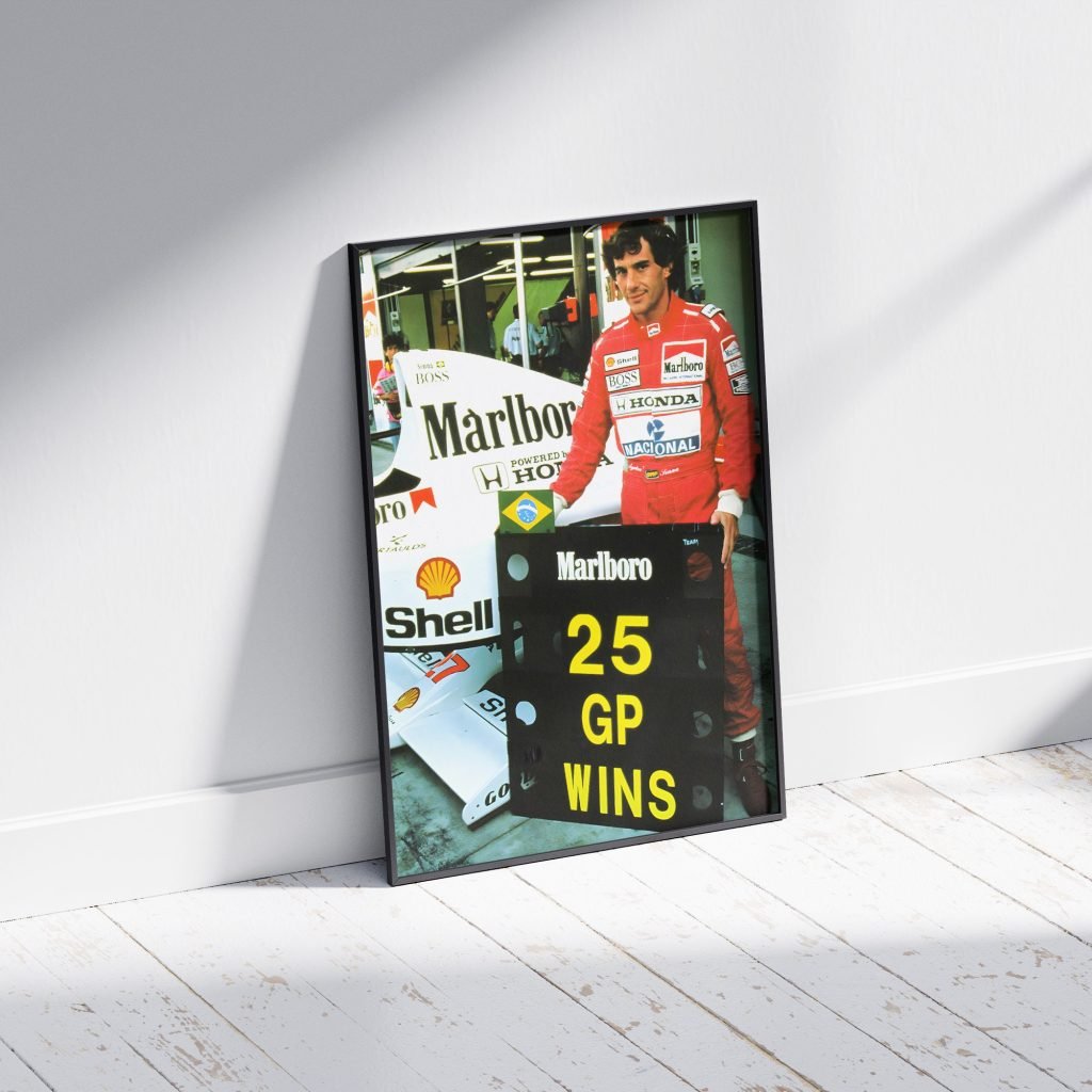 Ayrton Senna 25 GP wins Poster Print - Mclaren F1 Canvas Wall Art - Motorsport gift idea - Image 6