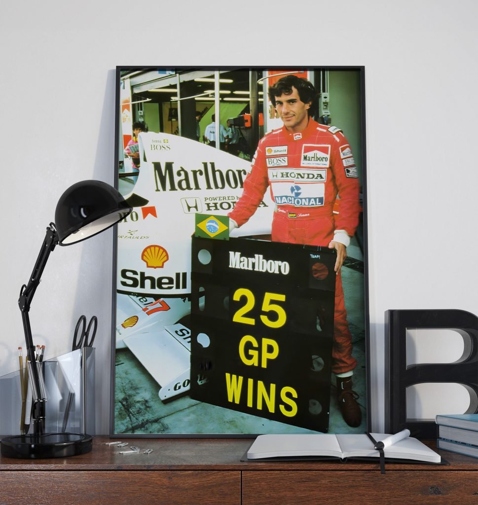 Ayrton Senna 25 GP wins Poster Print - Mclaren F1 Canvas Wall Art - Motorsport gift idea - Image 7