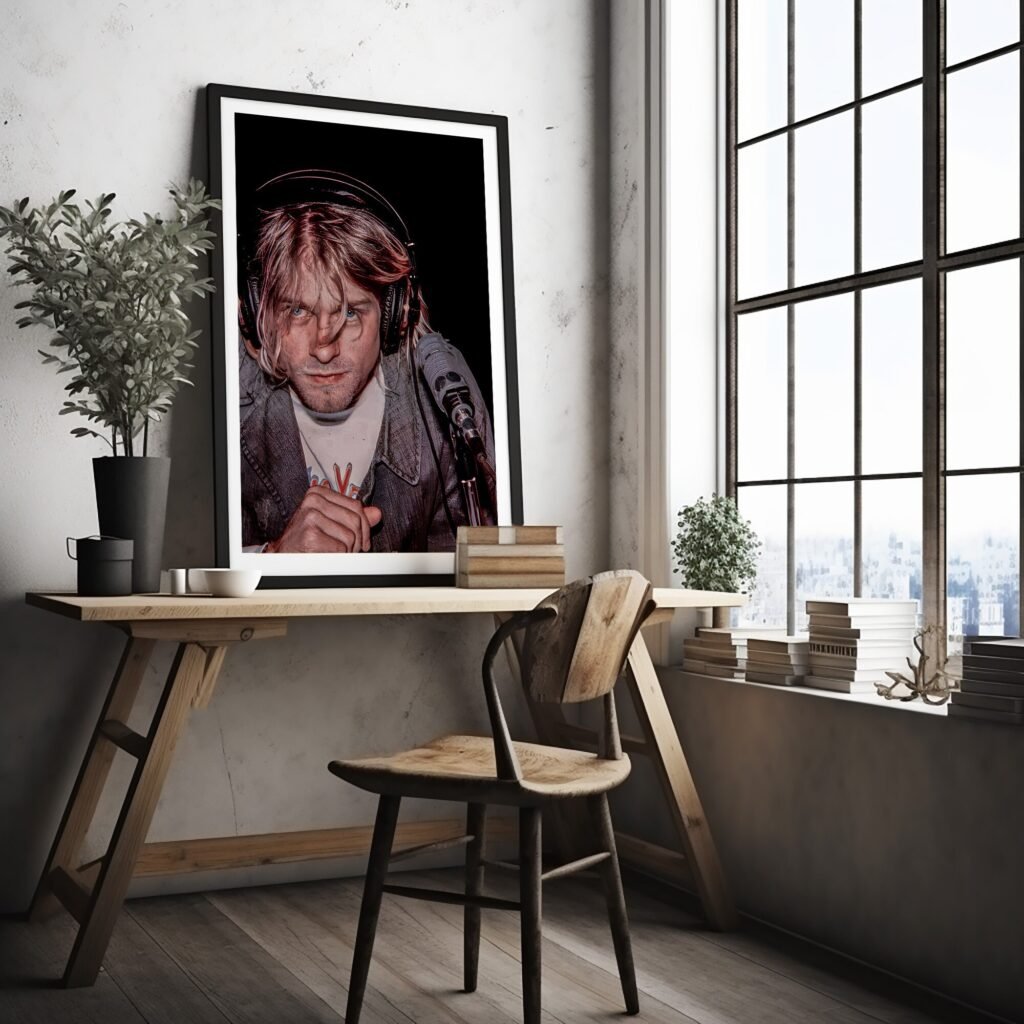 Kurt Cobain poster, Nirvana Rock Music Canvas Wall art print, Home decor for music fans - Image 4