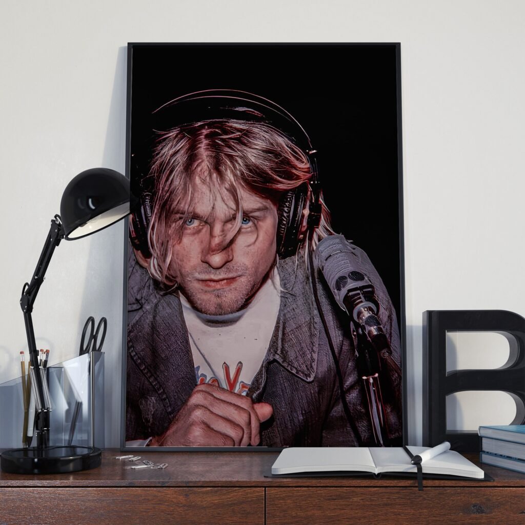 Kurt Cobain poster, Nirvana Rock Music Canvas Wall art print, Home decor for music fans - Image 8