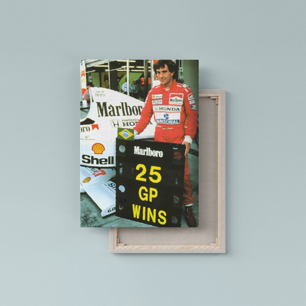 Ayrton Senna 25 GP wins Poster Print - Mclaren F1 Canvas Wall Art - Motorsport gift idea - Image 4