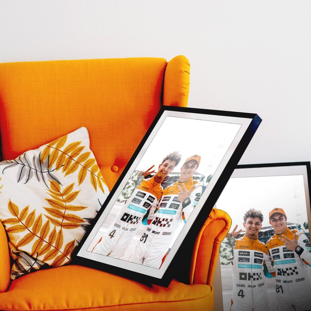 Lando Norris and Oscar Piastri poster, Mclaren rising stars F1 print, Formula 1 Canvas Wall art - Image 5