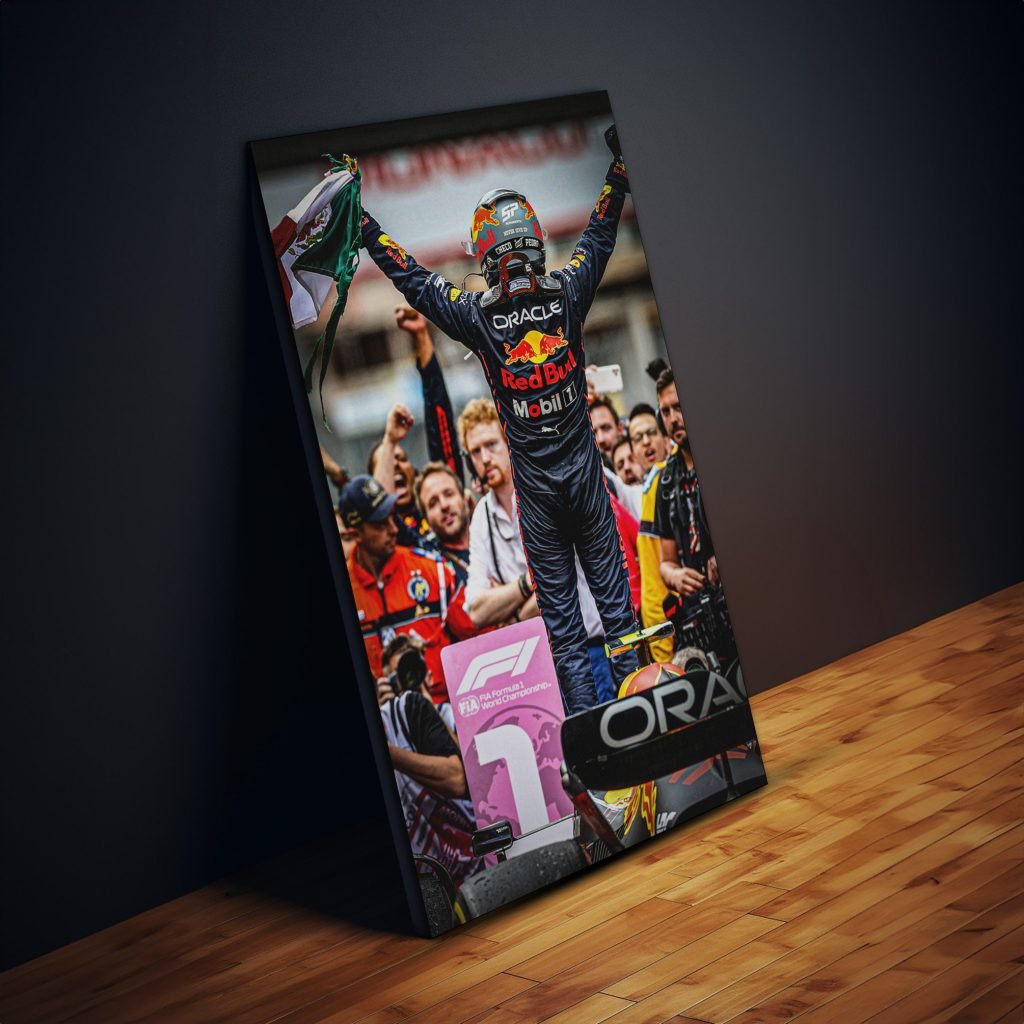 Checo Sergio Perez Formula 1 poster, F1 Red Bull Racing Monaco GP Win Canvas Wall Art - Image 3