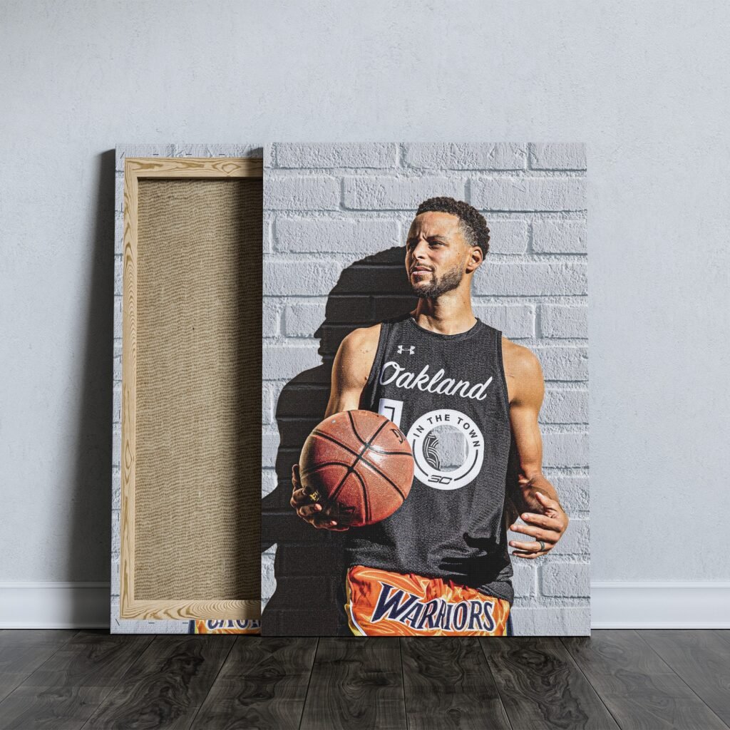 Steph Curry poster, Golden State Warriors NBA canvas wall art, Basketball poster print, iconic sports poster - Image 4