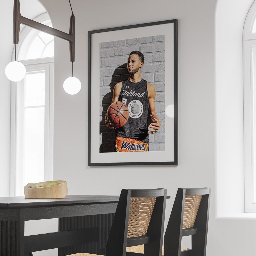 Steph Curry poster, Golden State Warriors NBA canvas wall art, Basketball poster print, iconic sports poster - Image 6