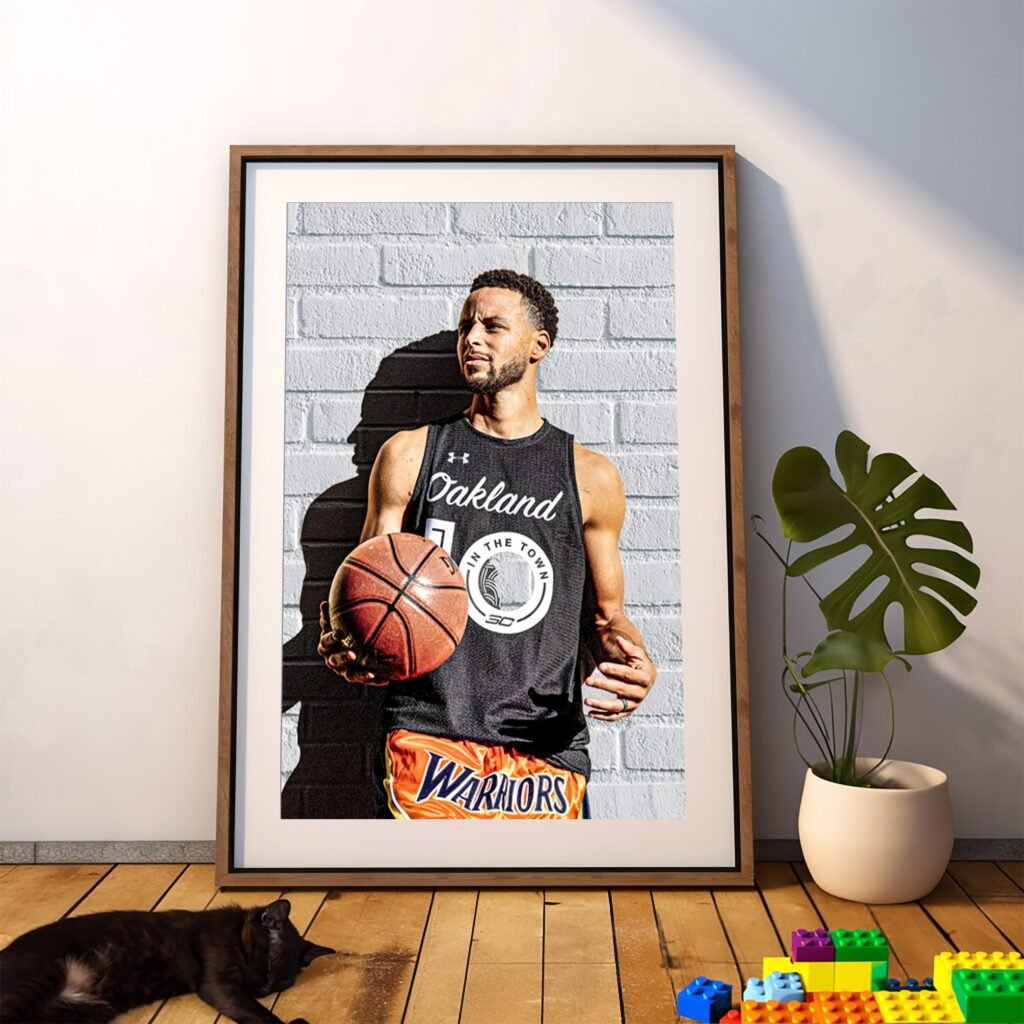 Steph Curry poster, Golden State Warriors NBA canvas wall art, Basketball poster print, iconic sports poster - Image 8