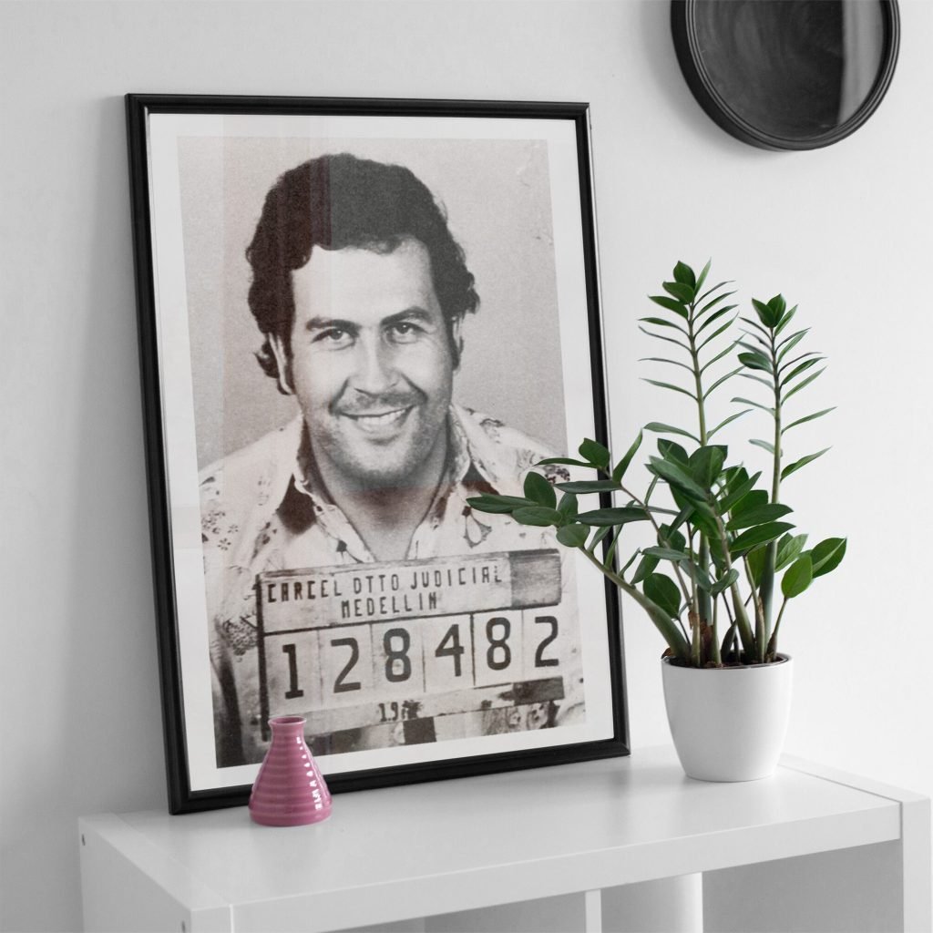 Pablo Escobar Mugshot Poster, Narcos Black And White police mugshot Canvas Wall Art print, Home decor - Image 5