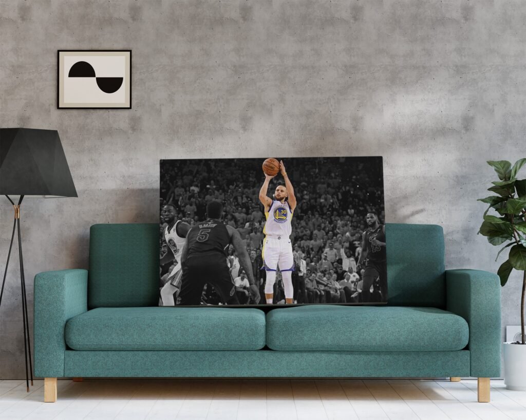 Steph Curry poster, NBA Basketball Golden State Warriors canvas wall art print, Gift idea for him - Image 7