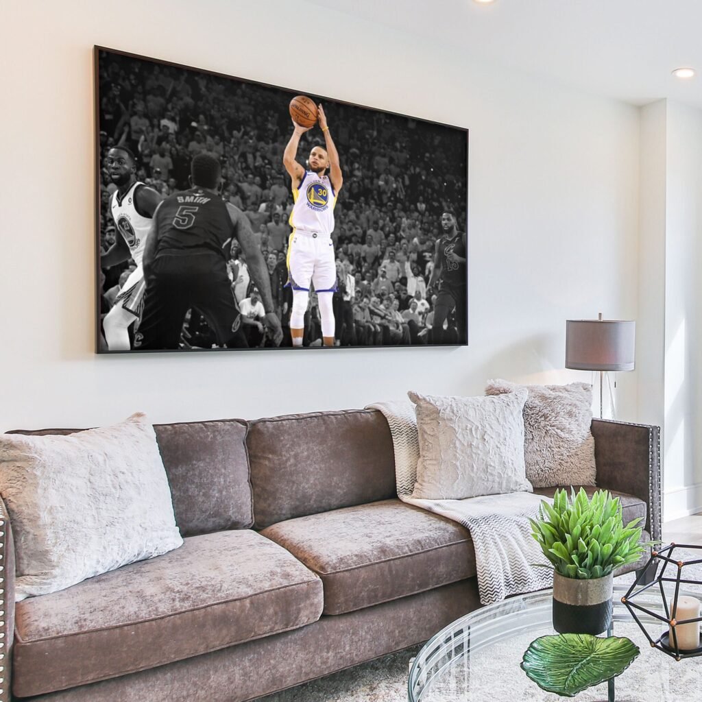 Steph Curry poster, NBA Basketball Golden State Warriors canvas wall art print, Gift idea for him - Image 8