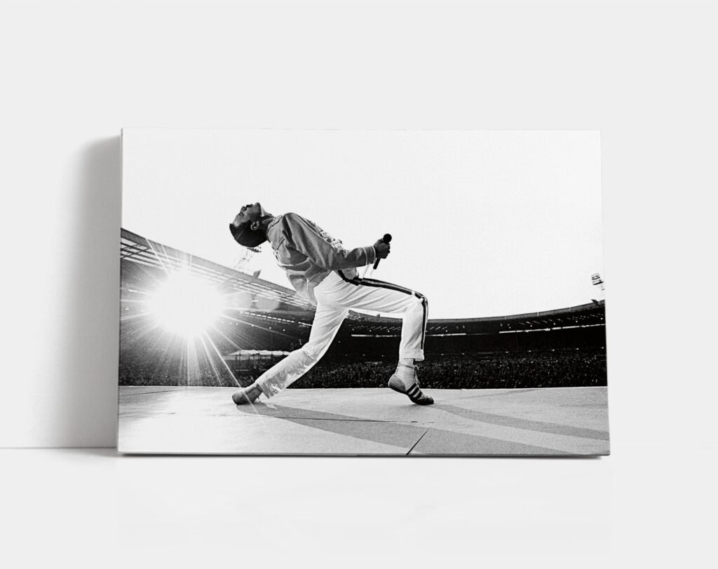 Freddie Mercury Poster, Queen Live Aid poster, Rock Music Canvas Wall Art print, Bohemian Rhapsody - Image 6