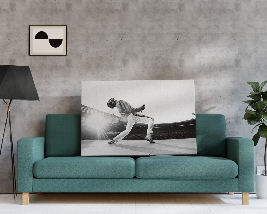 Freddie Mercury Poster, Queen Live Aid poster, Rock Music Canvas Wall Art print, Bohemian Rhapsody - Image 7