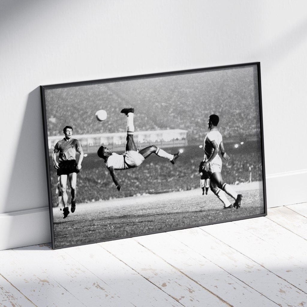 Pele Bicycle kick Poster, Brazil Football star Canvas Wall art print, Soccer Sports poster - Image 6