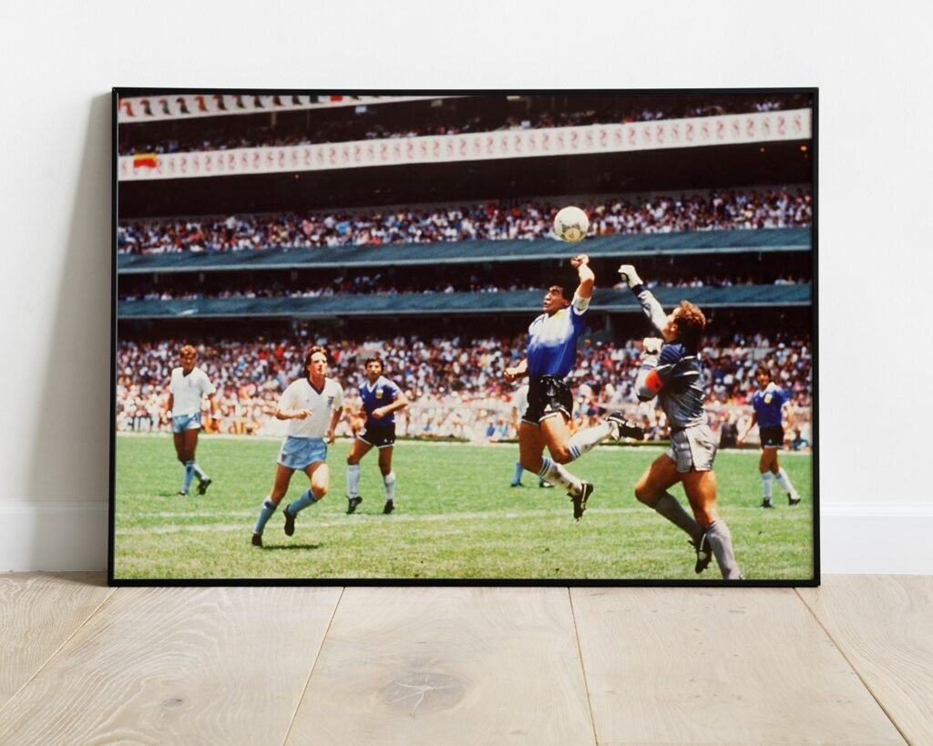 Diego Maradona god's hand poster print, Argentina Football star World Cup Canvas Wall art print, Soccer Sports poster - Image 5