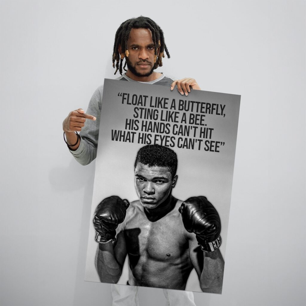 Muhammad Ali Qoute poster print, boxing legends Canvas wall art, Sports poster - Image 5