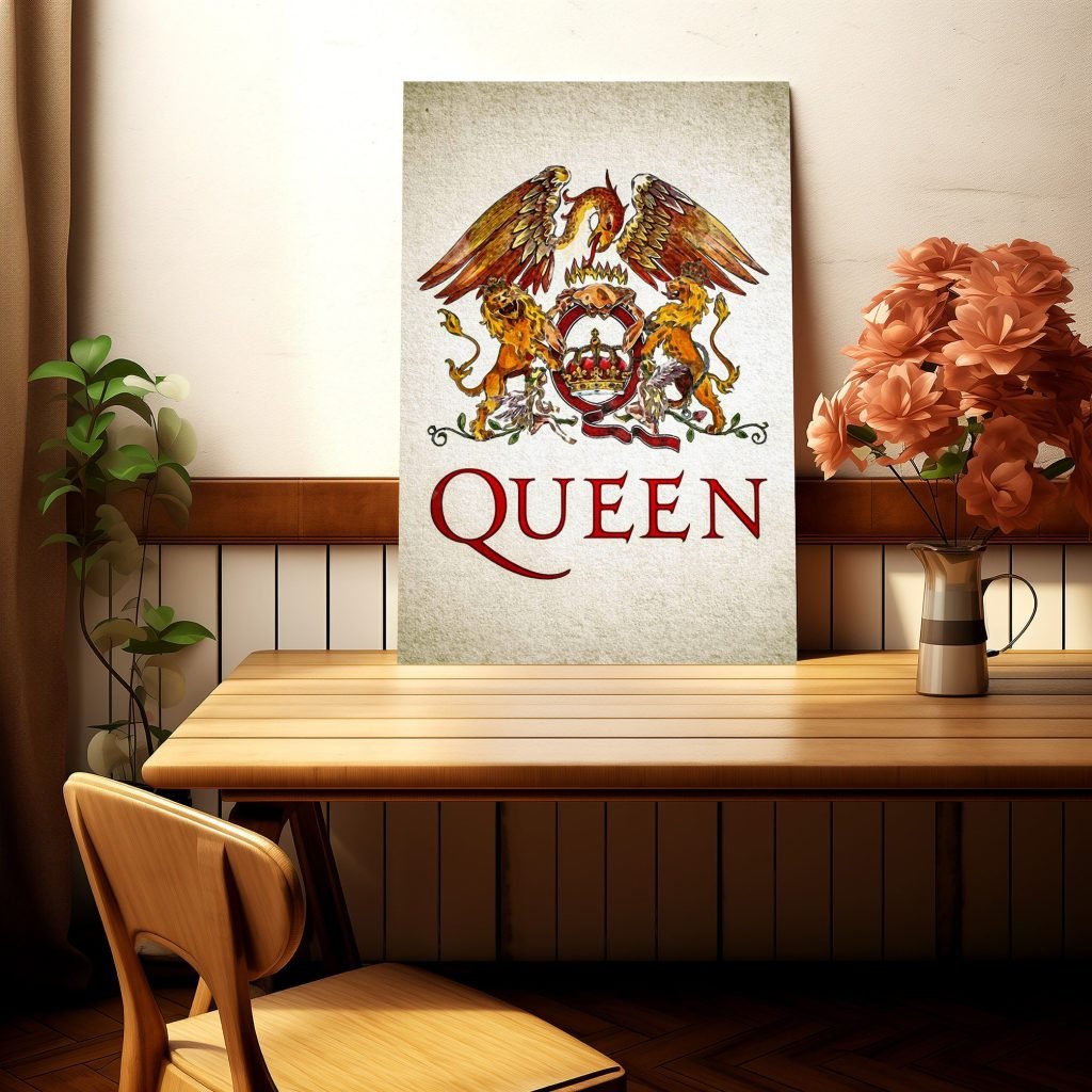 Queen Logo poster, Freddie Mercury poster, Queen Band Music Canvas wall art print, Bohemian Rhapsody - Image 3