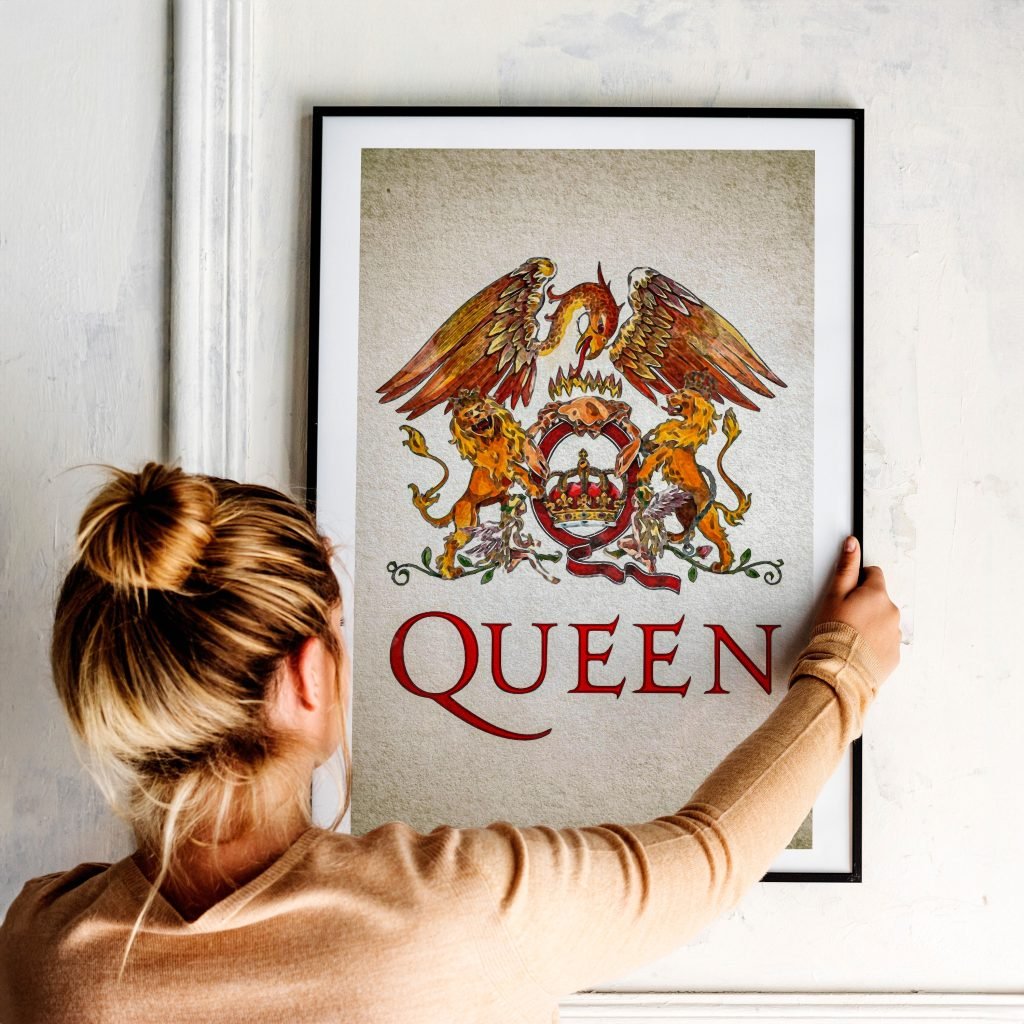 Queen Logo poster, Freddie Mercury poster, Queen Band Music Canvas wall art print, Bohemian Rhapsody - Image 7