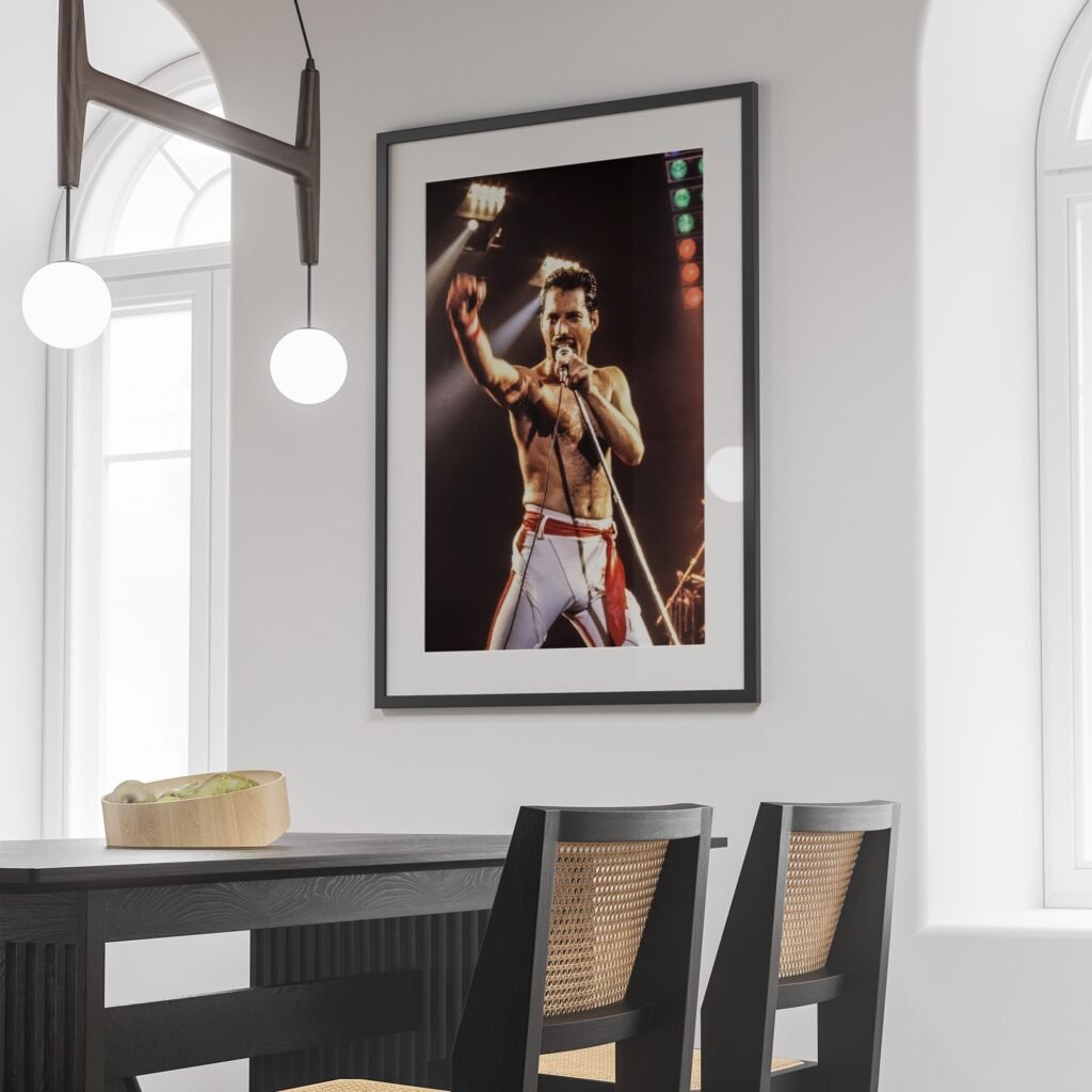 Freddie Mercury on stage poster, Queen Band Music Canvas wall art print, Bohemian Rhapsody poster - Image 7