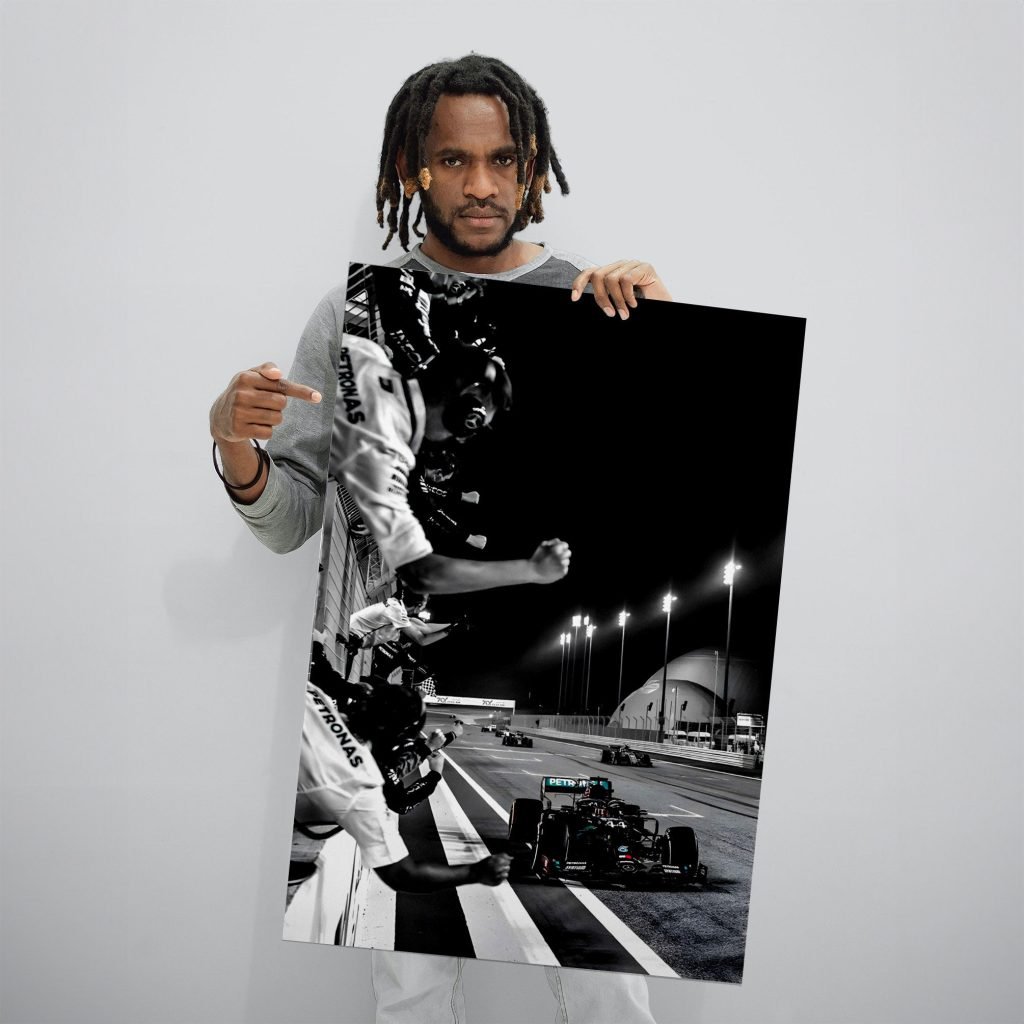 Lewis Hamilton Poster print, Mercedes Formula 1 canvas wall art, F1 world champion Wall Art, Sports poster - Image 3