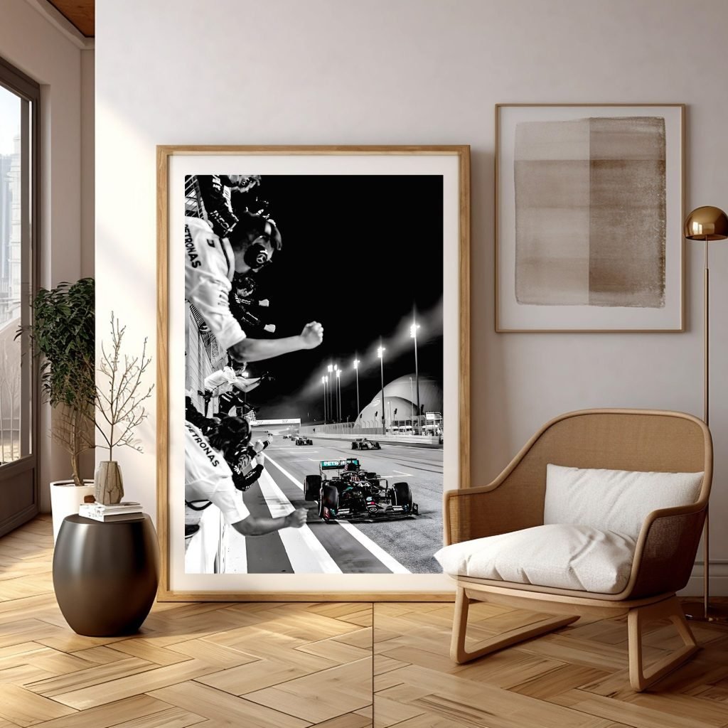 Lewis Hamilton Poster print, Mercedes Formula 1 canvas wall art, F1 world champion Wall Art, Sports poster - Image 6