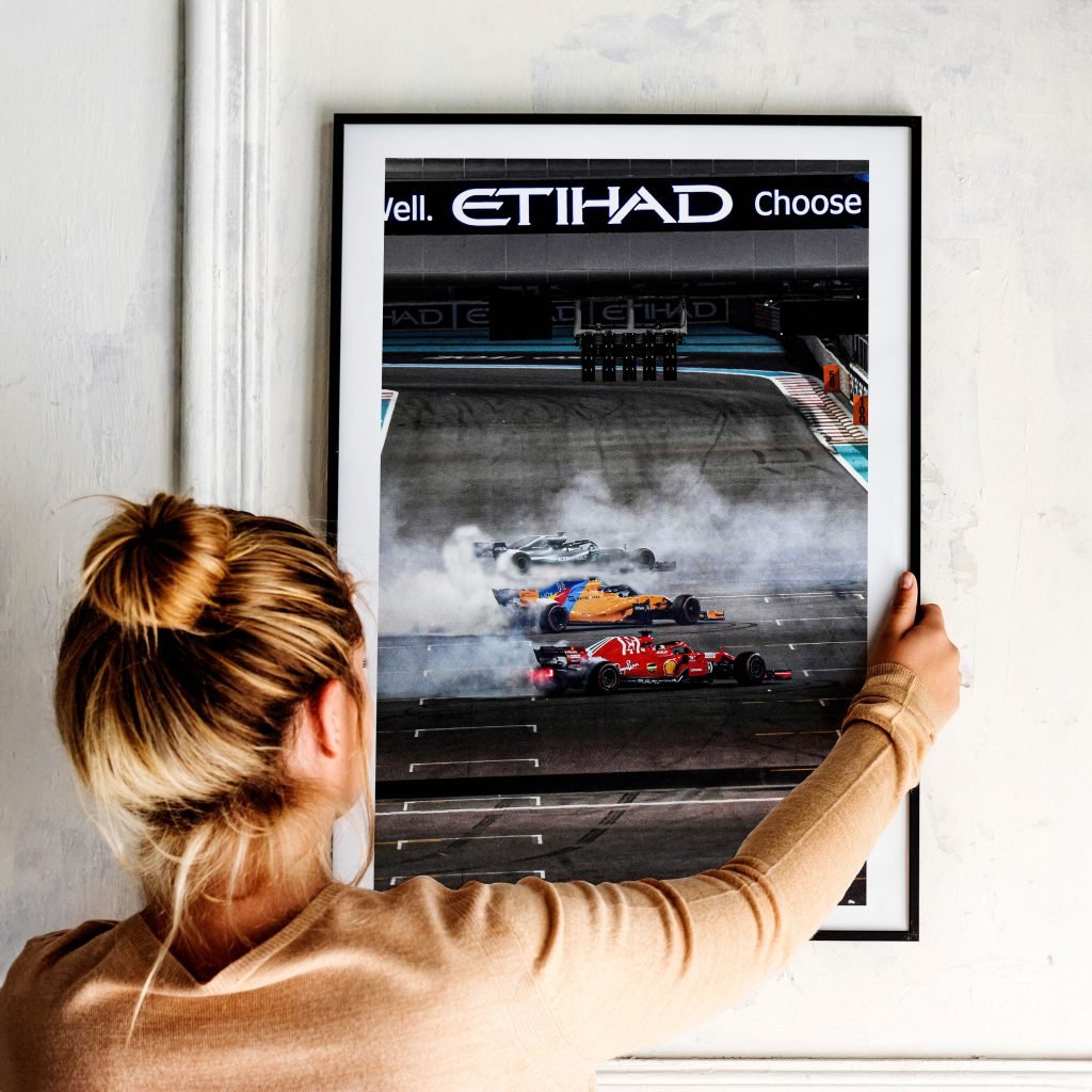 Fernando Alonso retirement poster print, Mercedes F1 Lewis Hamilton, Ferrari F1 Sebastian Vettel, Formula 1 Canvas Wall art - Image 9