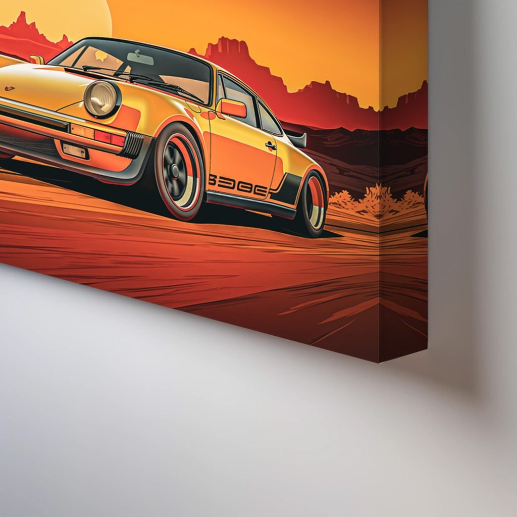 Porsche 911 Canvas Wall Art print  - Racing Car Artwork for Living Room, Man Cave or Boys Room - Image 5