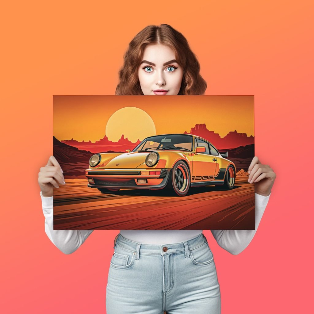 Porsche 911 Canvas Wall Art print  - Racing Car Artwork for Living Room, Man Cave or Boys Room - Image 7
