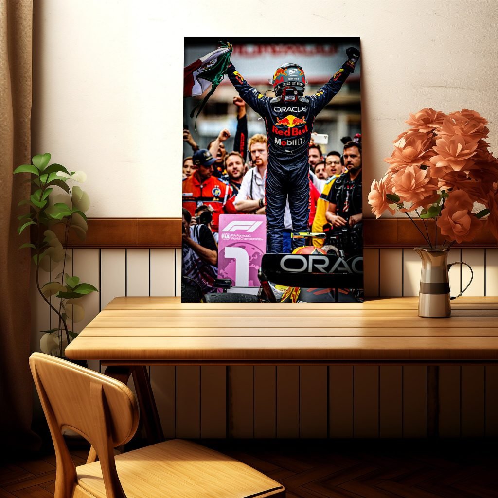 Checo Sergio Perez Formula 1 poster, F1 Red Bull Racing Monaco GP Win Canvas Wall Art - Image 5