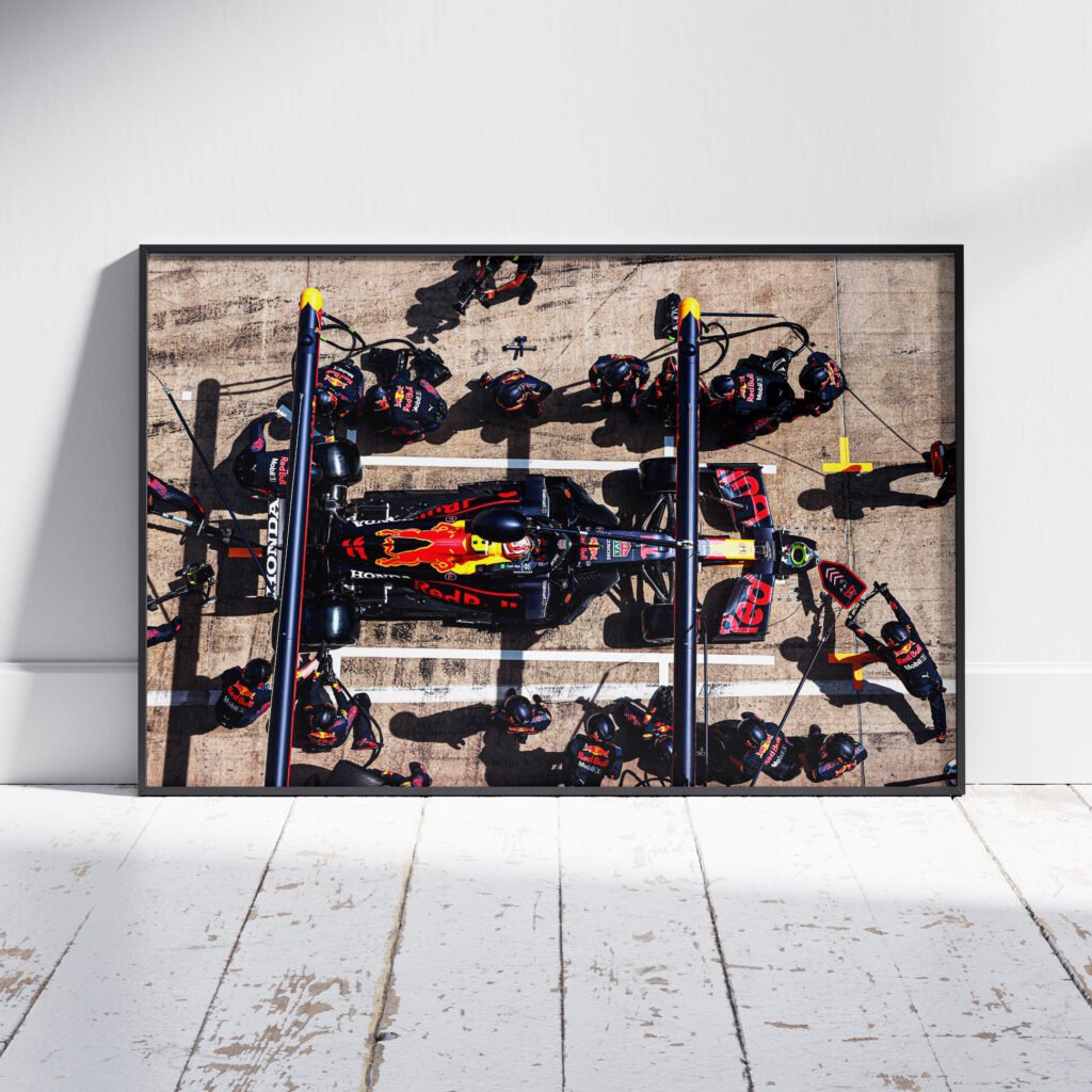 Checo Sergio Perez poster, Red Bull Racing Formula 1 Pit Stop print, F1 canvas wall art - Image 3